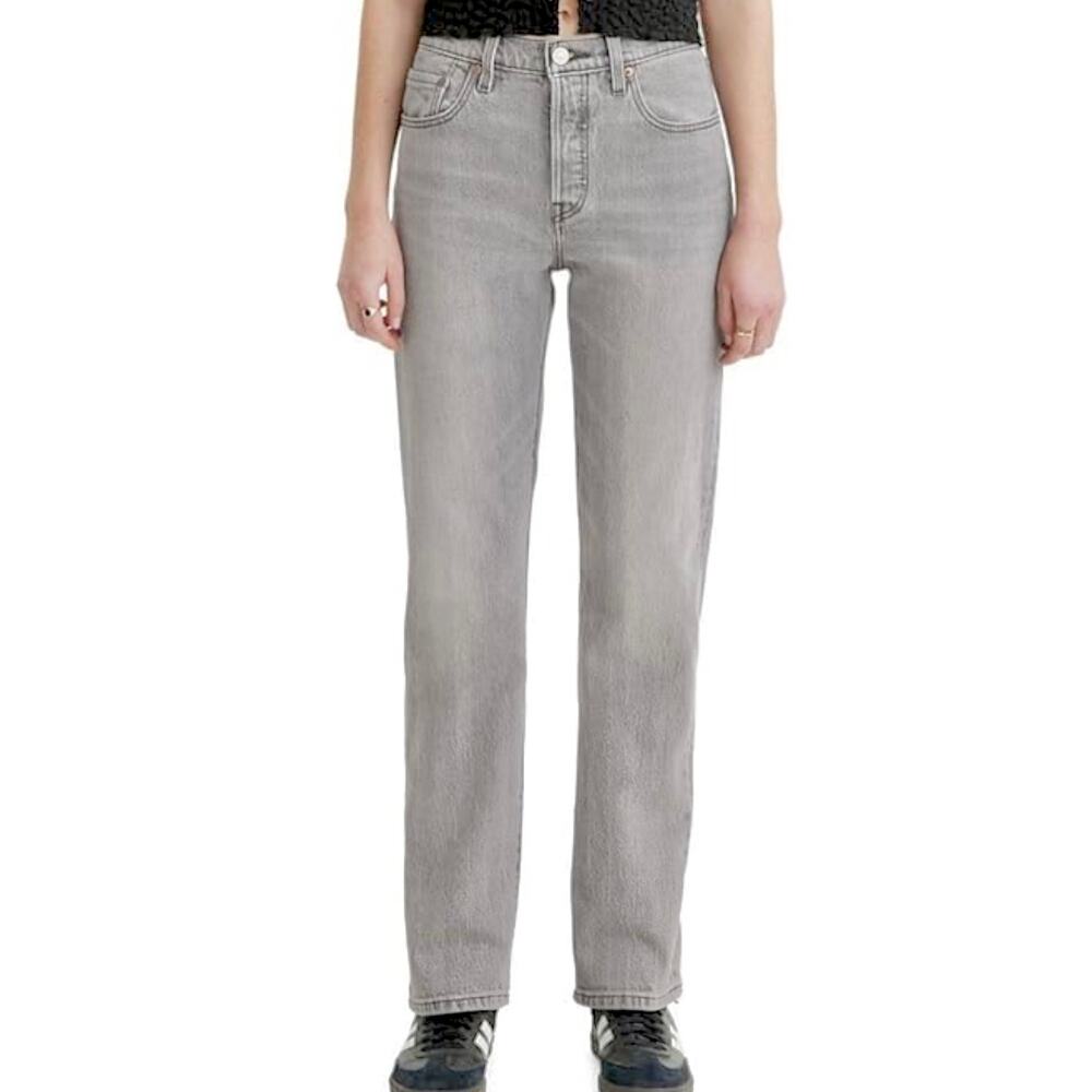 Levi's The Original Jean Grey Mid Rise Straight Leg Boyfriend Jeans 10 Medium